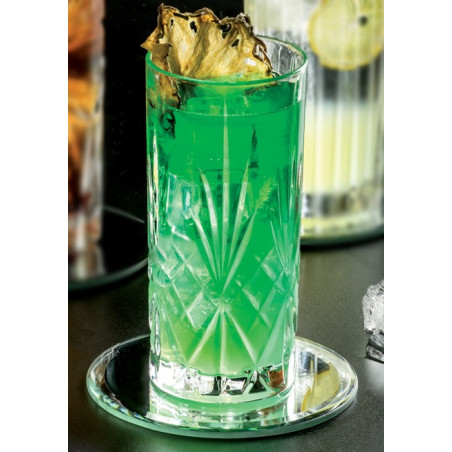 Bicchieri TUMBLER alti HighBall cocktail e 1 Caraffa in vetro verde  brillante